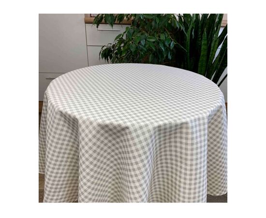 Скатерть Прованс Bella Серая клетка 132х180 (013620), изображение 2