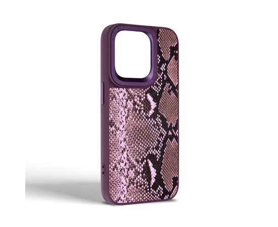 Чехол для мобильного телефона Harder Genuine Snake Apple iPhone 15 Pro Dark Purple (ARM76782), изображение 2 Чехол для мобильного телефона Harder Genuine Snake Apple iPhone 15 Pro Dark Purple (ARM76782), изображение 2