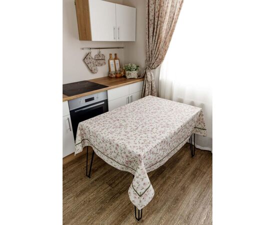 Скатерть Прованс Тереза Цветочки с кантом 180х133 (034496), изображение 2