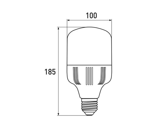 Лампочка EUROELECTRIC Plastic 30W E27 4000K 220V (LED-HP-30274(P)), зображення 4 Лампочка EUROELECTRIC Plastic 30W E27 4000K 220V (LED-HP-30274(P)), зображення 4