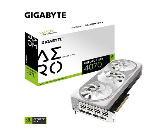 Видеокарта GIGABYTE GeForce RTX4070 12Gb AERO OC (GV-N4070AERO OCV2-12GD), изображение 9 Видеокарта GIGABYTE GeForce RTX4070 12Gb AERO OC (GV-N4070AERO OCV2-12GD), изображение 9