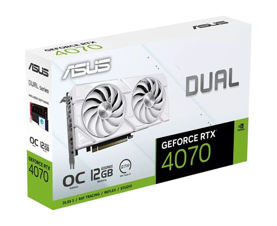 Видеокарта ASUS GeForce RTX4070 12Gb DUAL EVO WHITE (DUAL-RTX4070-O12G-EVO-WHITE), изображение 11 Видеокарта ASUS GeForce RTX4070 12Gb DUAL EVO WHITE (DUAL-RTX4070-O12G-EVO-WHITE), изображение 11