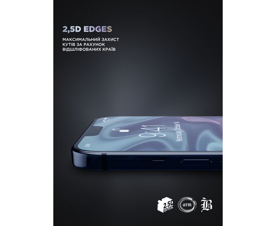 Стекло защитное Armorstandart Supreme Black Icon 3D Apple iPhone 16 Pro Black (ARM78037), изображение 8 Стекло защитное Armorstandart Supreme Black Icon 3D Apple iPhone 16 Pro Black (ARM78037), изображение 8