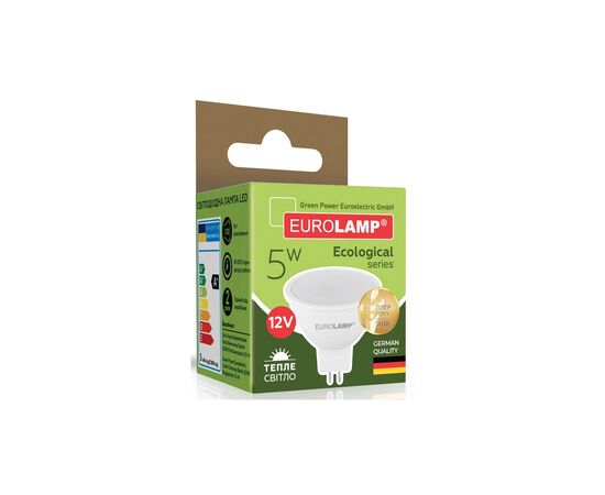 Лампочка Eurolamp LED SMD MR16 5W GU5.3 3000K 12V (LED-SMD-05533(12)(P)), изображение 3 Лампочка Eurolamp LED SMD MR16 5W GU5.3 3000K 12V (LED-SMD-05533(12)(P)), изображение 3