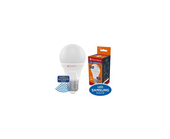 Лампочка Electrum A60 10W PA LS-33MS Elegant Е27 4000K з датчиком (A-LS-1970), изображение 2 Лампочка Electrum A60 10W PA LS-33MS Elegant Е27 4000K з датчиком (A-LS-1970), изображение 2