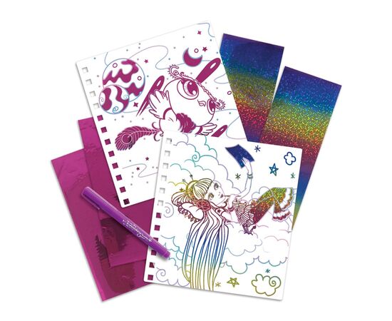 Набір для творчості Nebulous Stars Скетчбук Фантазійне мистецтво з фольги (11025), зображення 5 Набір для творчості Nebulous Stars Скетчбук Фантазійне мистецтво з фольги (11025), зображення 5