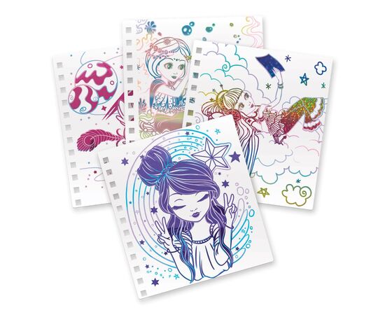 Набір для творчості Nebulous Stars Скетчбук Фантазійне мистецтво з фольги (11025), зображення 7 Набір для творчості Nebulous Stars Скетчбук Фантазійне мистецтво з фольги (11025), зображення 7