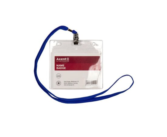 Бейдж Axent horizontal 11,6*9,2cm, string, clear (4504-А)