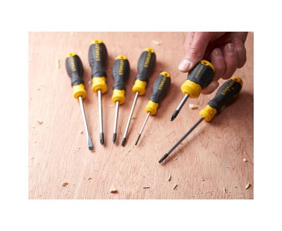 Отвертка Stanley Cushion Grip, Pz2x45мм. (STHT16196-0), изображение 6