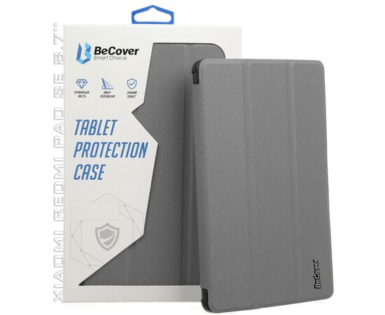 Чехол для планшета BeCover Smart Case Xiaomi Redmi Pad SE 8.7" Gray (711907), изображение 7 Чехол для планшета BeCover Smart Case Xiaomi Redmi Pad SE 8.7" Gray (711907), изображение 7