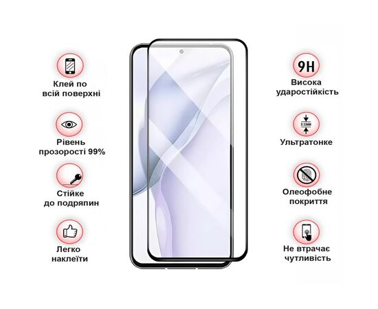 Стекло защитное BeCover Nubia Focus 5G Black (711972), изображение 3 Стекло защитное BeCover Nubia Focus 5G Black (711972), изображение 3