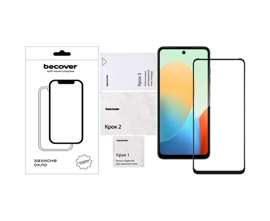 Стекло защитное BeCover Nubia V60 Black (711976), изображение 4 Стекло защитное BeCover Nubia V60 Black (711976), изображение 4