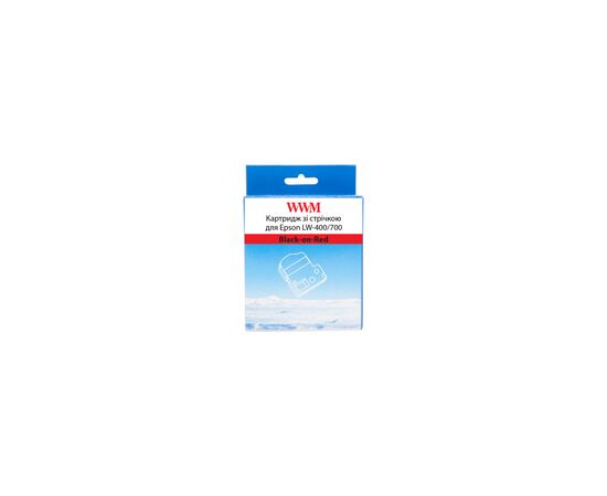 Лента для принтера этикеток WWM для Epson LW-400/700 18mm х 8m Black-on-Red (WWM-SC18R)