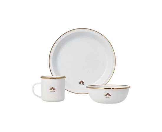 Миска туристическая Naturehike емальована CNK2300CW013 біла (6976023923302), изображение 2