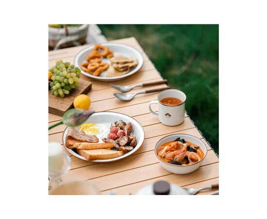 Миска туристическая Naturehike емальована CNK2300CW013 біла (6976023923302), изображение 3