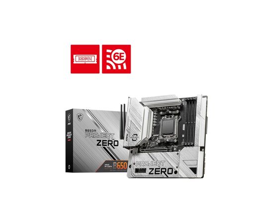 Материнская плата MSI B650M PROJECT ZERO, изображение 6 Материнская плата MSI B650M PROJECT ZERO, изображение 6