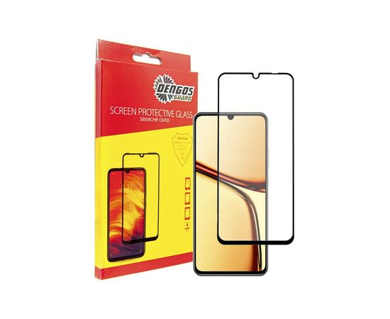 Стекло защитное Dengos Full Glue Realme C61 (black) (TGFG-372)