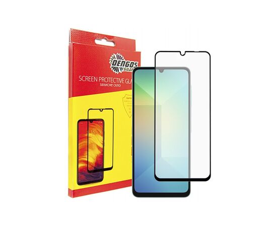 Стекло защитное Dengos Full Glue Samsung Galaxy A06 (black) (TGFG-365)