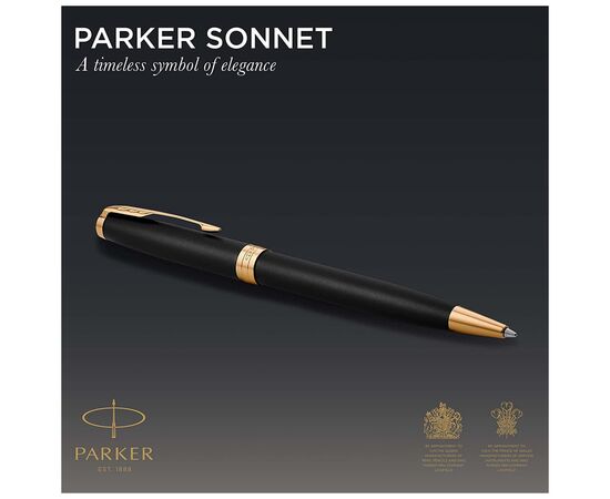 Ручка шариковая Parker SONNET 17 Matte Black Lacquer GT BP (84 832), изображение 3 Ручка шариковая Parker SONNET 17 Matte Black Lacquer GT BP (84 832), изображение 3