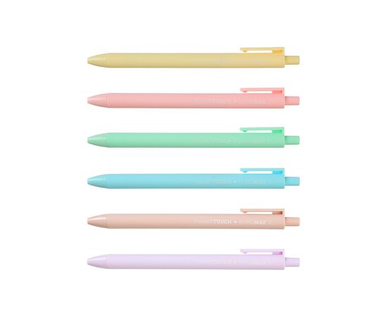 Ручка кулькова Buromax автоматична Pastel 0.5 мм, синя (BM.8242)