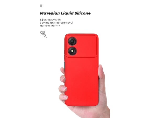 Чохол до мобільного телефона Armorstandart ICON ZTE Blade A34 Camera cover Red (ARM78958), зображення 7