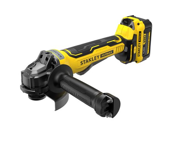 Шліфувальна машина Stanley кутова акум безщіткова FATMAX,Li-Ion V20, 18В, 2x4Ah, 8000об/хв, 125 мм, кейс (SFMCG700M2K)