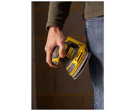 Шлифовальная машина Stanley эксцентриковая аккумуляторная FatMax, безщеточная,Li-Ion 18В,2Ah, 125 мм, 12000 об/мин (SFMCW220D1S), изображение 10