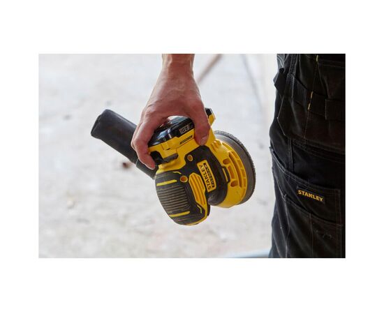 Шлифовальная машина Stanley эксцентриковая аккумуляторная FatMax, безщеточная,Li-Ion 18В,2Ah, 125 мм, 12000 об/мин (SFMCW220D1S), изображение 6