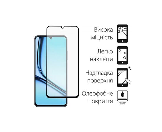 Стекло защитное Dengos Ful Glue Realme Note 50 (black) (TGFG-371), изображение 2 Стекло защитное Dengos Ful Glue Realme Note 50 (black) (TGFG-371), изображение 2