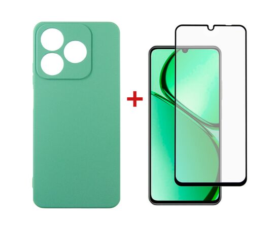 Чохол до мобільного телефона Dengos Realme C63 Soft + glass Mint (DG-KM-106)