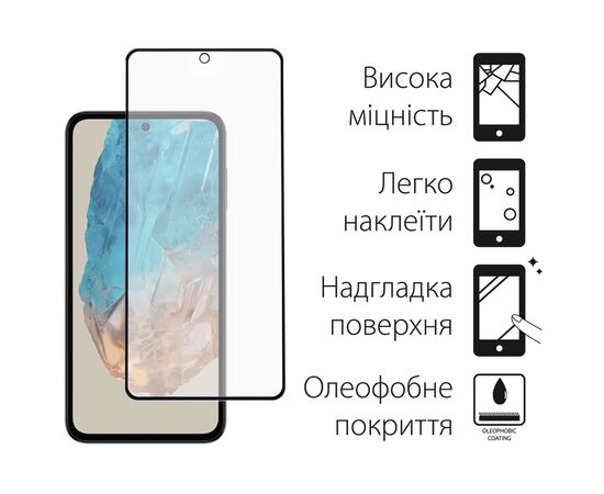 Чехол для мобильного телефона Dengos Samsung Galaxy M35 5G Matte + glass Blue (DG-KM-108), изображение 3