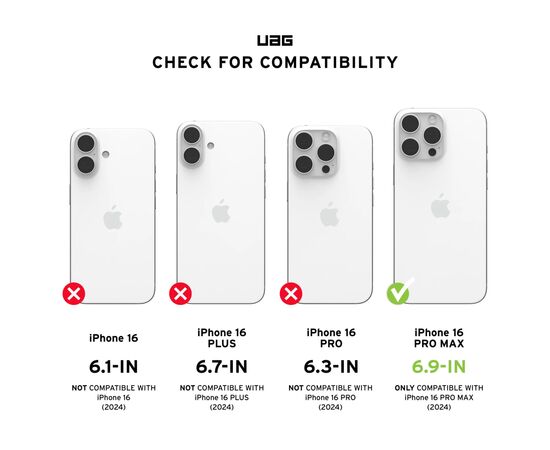 Чехол для мобильного телефона UAG iPhone 16 Pro Max Civilian Magsafe Bordeaux (114445119049), изображение 7