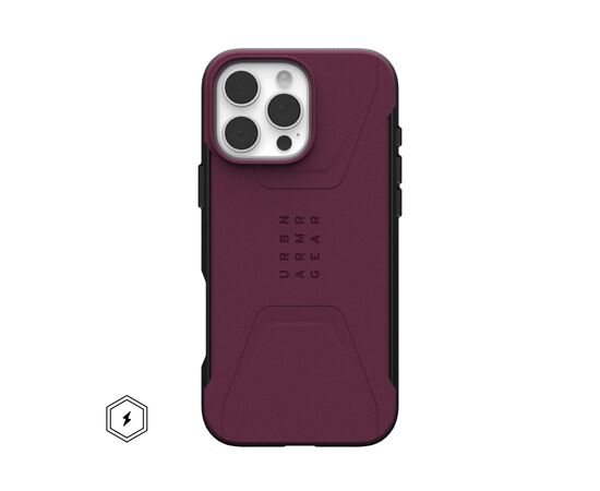 Чохол до мобільного телефона UAG iPhone 16 Pro Max Civilian Magsafe Bordeaux (114445119049)