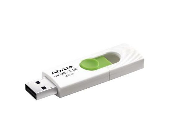 USB флеш накопитель ADATA 32GB UV320 White/Green USB 3.1 (AUV320-32G-RWHGN), изображение 3 USB флеш накопитель ADATA 32GB UV320 White/Green USB 3.1 (AUV320-32G-RWHGN), изображение 3