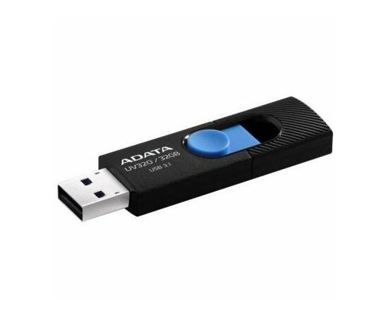 USB флеш накопитель ADATA 32GB UV320 Black/Blue USB 3.1 (AUV320-32G-RBKBL), изображение 3 USB флеш накопитель ADATA 32GB UV320 Black/Blue USB 3.1 (AUV320-32G-RBKBL), изображение 3