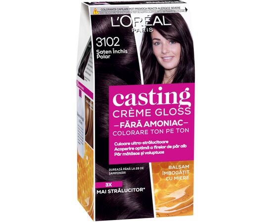 Краска для волос L'Oreal Paris Casting Creme Gloss 3102 - Холодный темно-каштановый 120 мл (3600523806928)