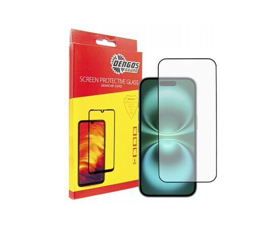 Стекло защитное Dengos Full Glue iPhone 16 (black) (TGFG-366)