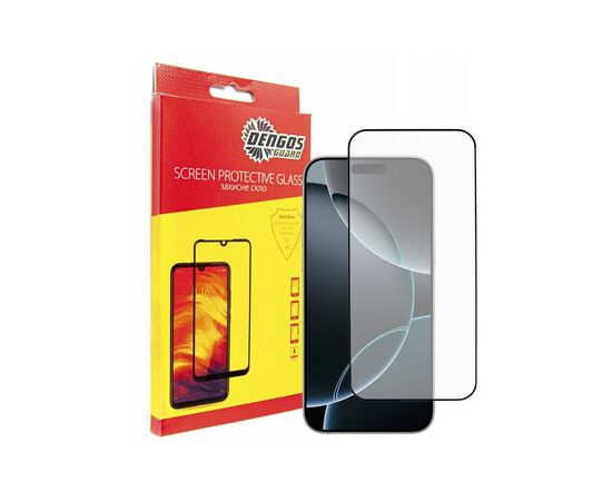 Стекло защитное Dengos Full Glue iPhone 16 Pro (black) (TGFG-367)