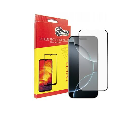 Стекло защитное Dengos Full Glue iPhone 16 Pro Max (black) (TGFG-369)