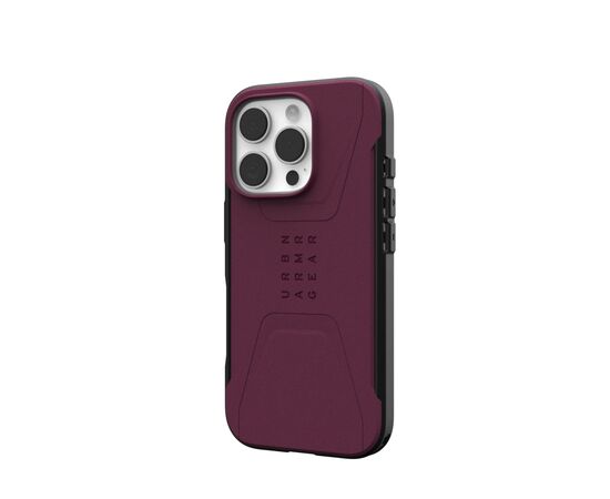 Чехол для мобильного телефона UAG iPhone 16 Pro Civilian Magsafe Bordeaux (114444119049), изображение 3 Чехол для мобильного телефона UAG iPhone 16 Pro Civilian Magsafe Bordeaux (114444119049), изображение 3
