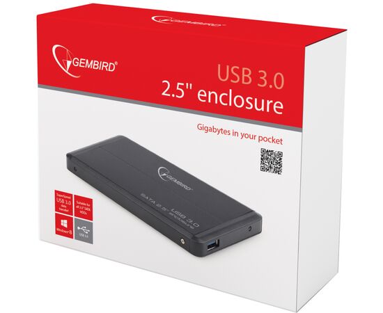 Карман внешний Gembird EE2-U3S-2, изображение 3 Карман внешний Gembird EE2-U3S-2, изображение 3