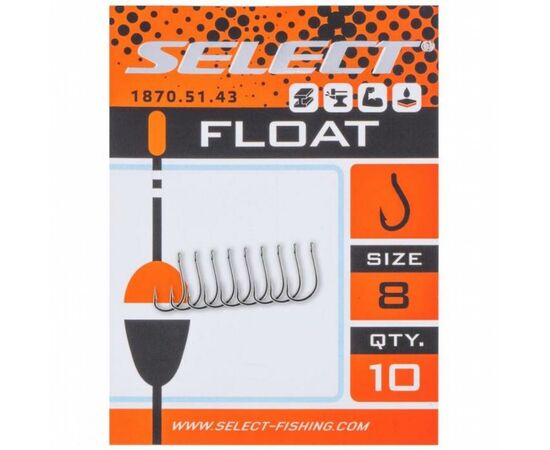 Крючок Select Float 08 (10 шт/уп) (1870.51.43), изображение 2 Крючок Select Float 08 (10 шт/уп) (1870.51.43), изображение 2