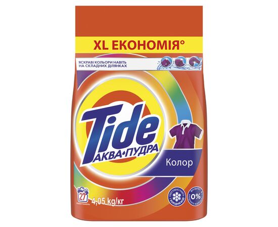 Стиральный порошок Tide Аква-Пудра Color 4.05 кг (8006540535301), изображение 2 Стиральный порошок Tide Аква-Пудра Color 4.05 кг (8006540535301), изображение 2