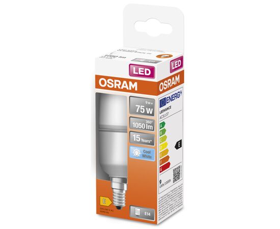 Лампочка Osram LED Star STICK75 10W/840 230V FR E14 (4058075428409), зображення 3