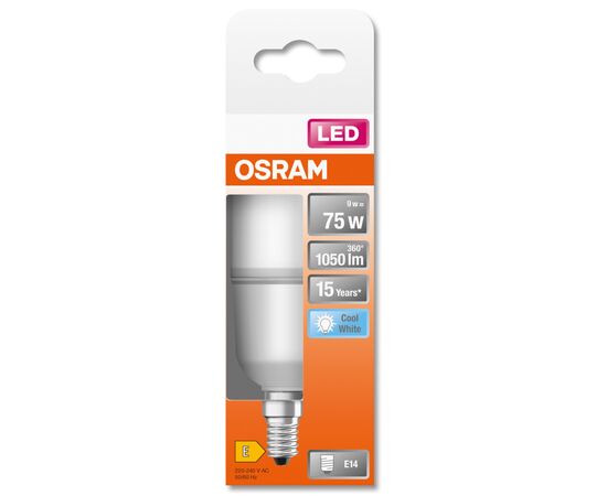 Лампочка Osram LED Star STICK75 10W/840 230V FR E14 (4058075428409), зображення 4
