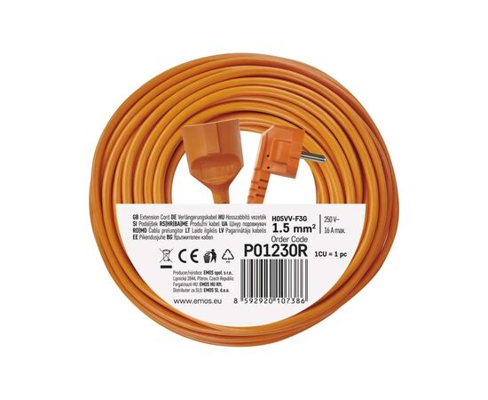 Сетевой удлинитель EMOS P01230R, изображение 7 Сетевой удлинитель EMOS P01230R, изображение 7