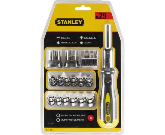 Отвертка Stanley с трещоткой и насадками, 29шт. (0-54-925), изображение 2