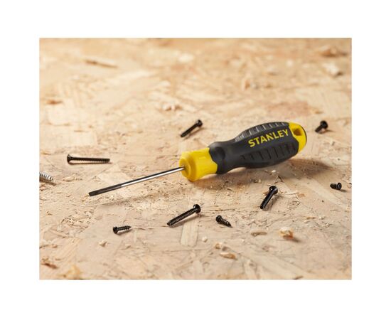 Отвертка Stanley Cushion Grip, SL 2,5x60мм, с параллельным жалом. (STHT16151-0), изображение 6 Отвертка Stanley Cushion Grip, SL 2,5x60мм, с параллельным жалом. (STHT16151-0), изображение 6