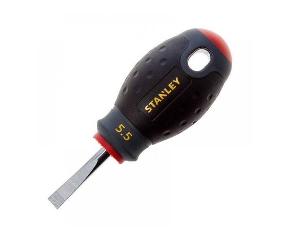 Викрутка Stanley FatMax Stubby, SL5,5 х 30мм, укорочена з паралельним джалом під прямий шліц. (0-65-400)