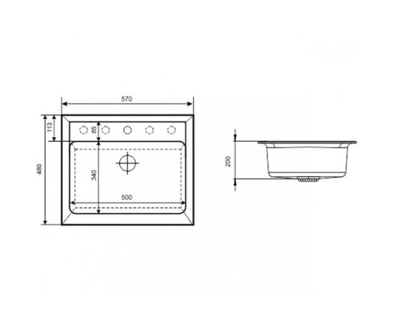 Мойка кухонная Interline BRUT MAXI white, изображение 2